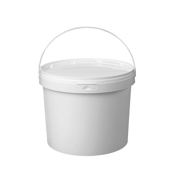 Eimer mit Deckel, weiß, 10l