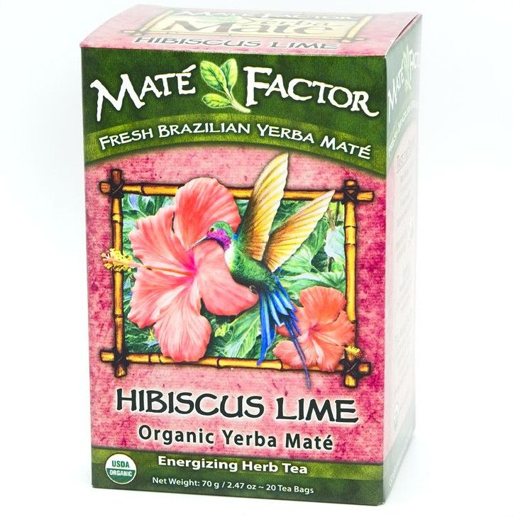 Organic Hibiscus Lime Yerba Maté Tea Bags