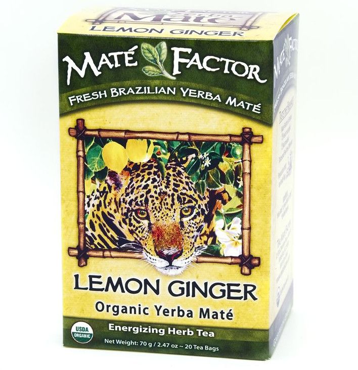 Organic Lemon Ginger Yerba Maté Tea Bags