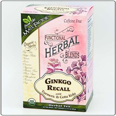 Organic Ginkgo Recall with Turmeric and Gotu Kola Tea Bags