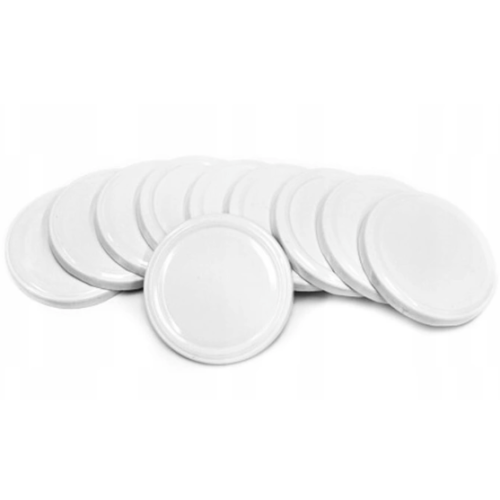 Twist Off Lid Ø100mm WHITE, screw lid preserving jars [50 pieces]
