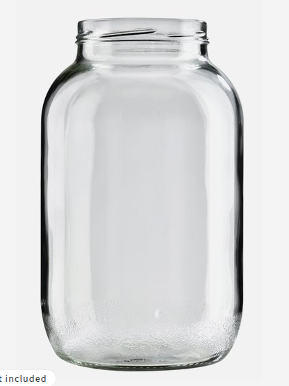 Screw-top jar 3400ml, white glass