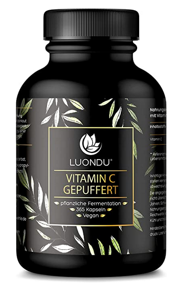 Luondu-Vitamin,C-365-500, gepuffert, 365 Kapseln