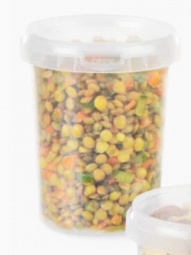 L443.252 / PP-Becher rund 520 ml, Ø 95×H 117 mm, mit Originalitätsverschluss