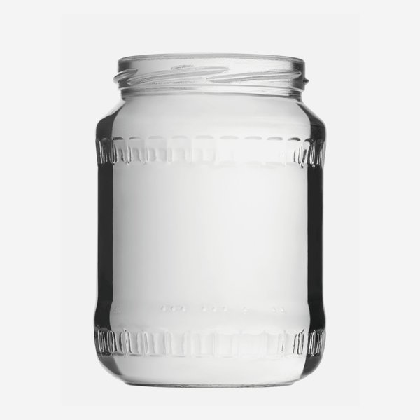 Screw-top jar 720ml, white glass