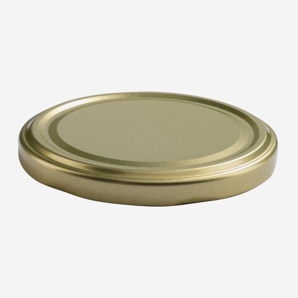 Twist Off Lid Ø82mm GOLD, screw lid preserving jars [50 pieces]
