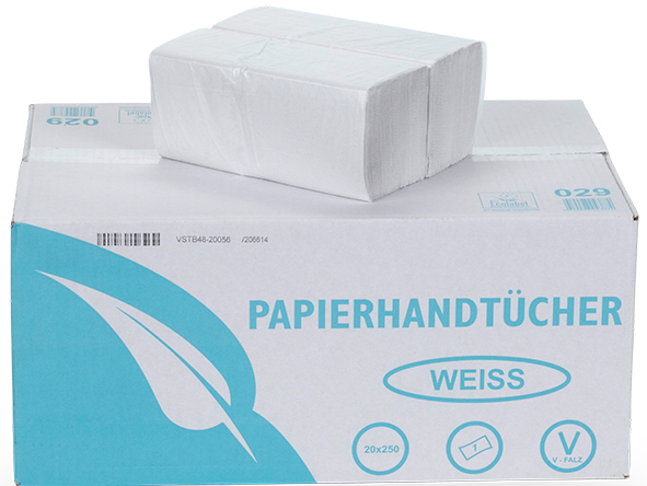 Paper Hand Towels 1-Ply white ZZ-Fold 25 x 21 cm - 5000 Pieces